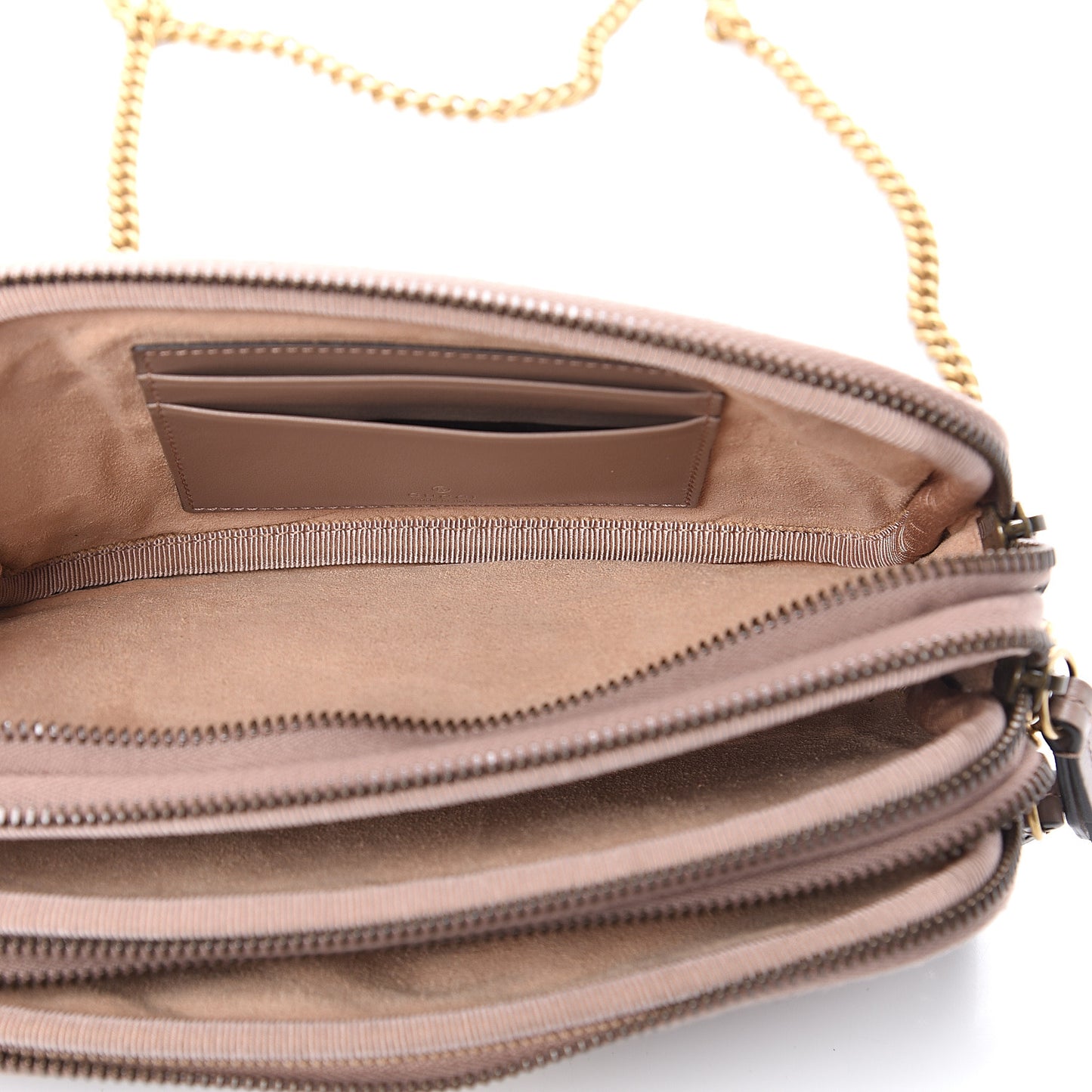 Calfskin Matelasse Mini GG Marmont Chain Crossbody Bag Porcelain Rose