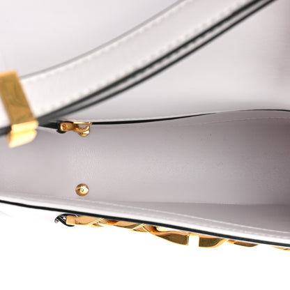 Valentino Garavani Calfskin Small Vlogo Chain Shoulder Bag Optic White 5 of 10