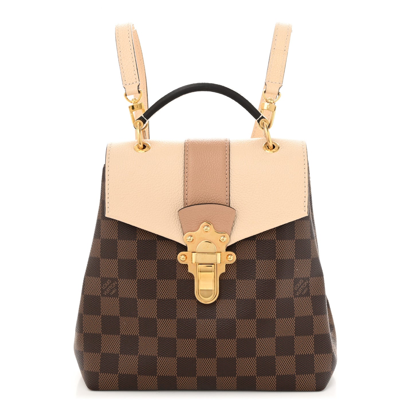 Damier Ebene Clapton Backpack Creme