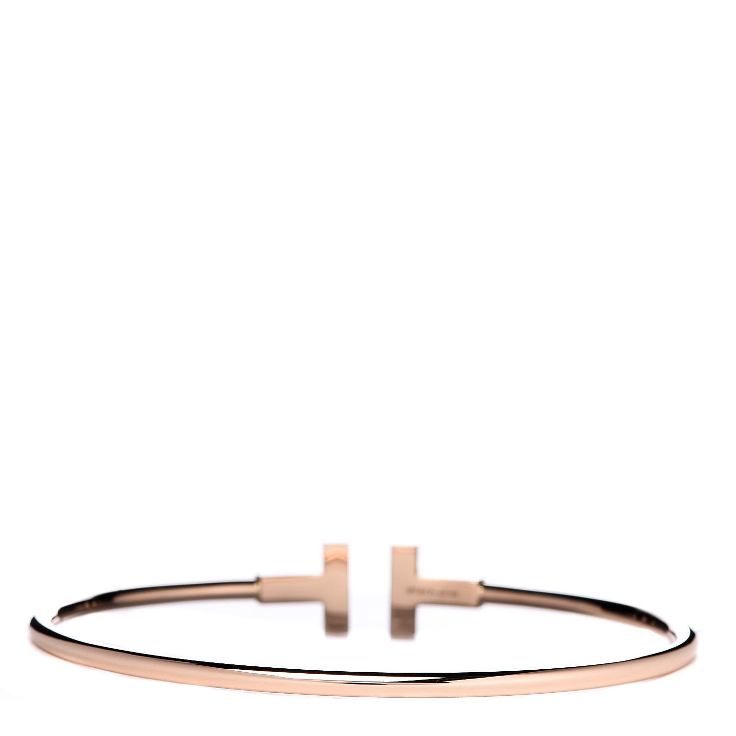 Tiffany 18K Rose Gold T Wire Bracelet 3 of 5