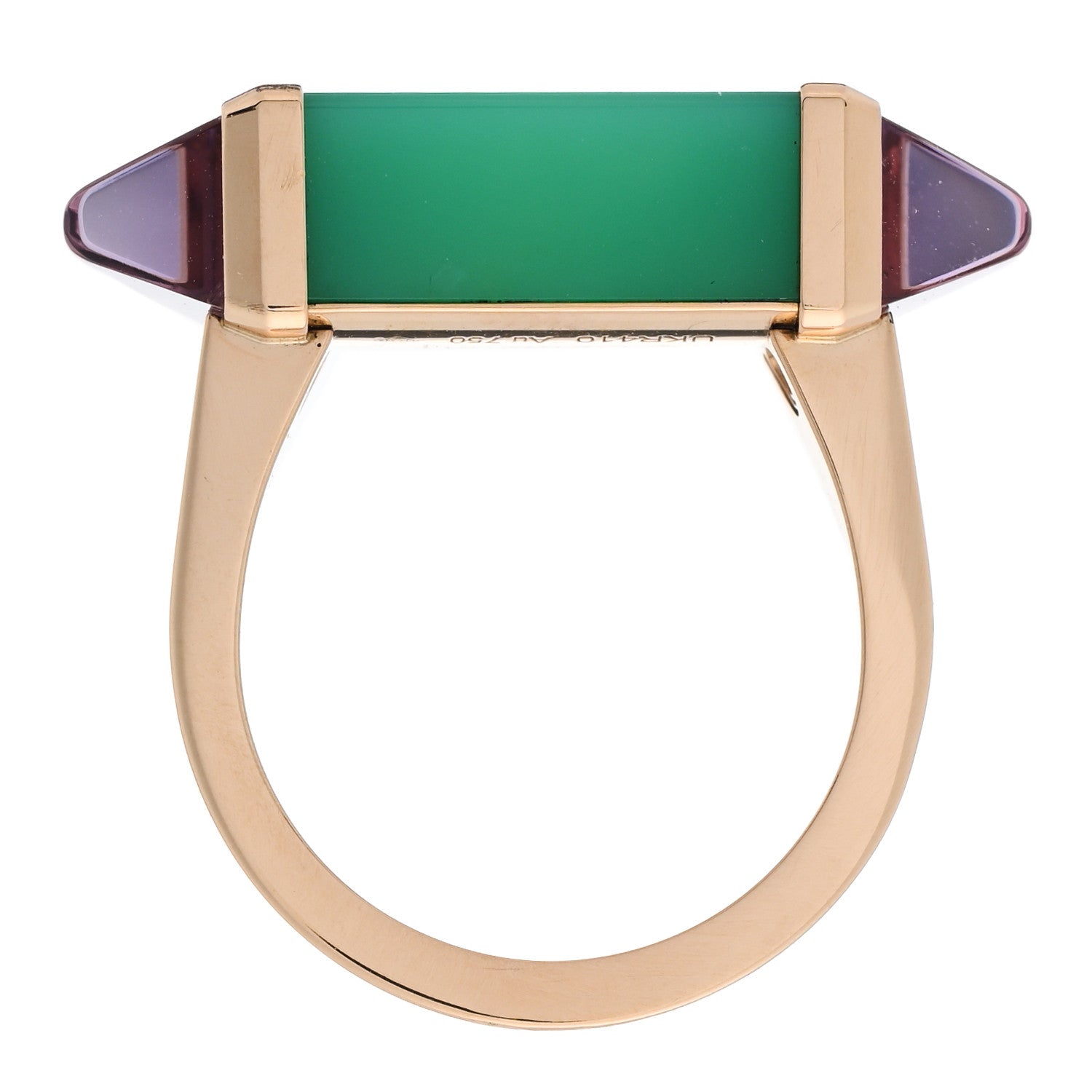 Cartier 18K Pink Gold Chrysoprase Amethyst Les Berlingots de Cartier Ring  51 5.75 3 of 6