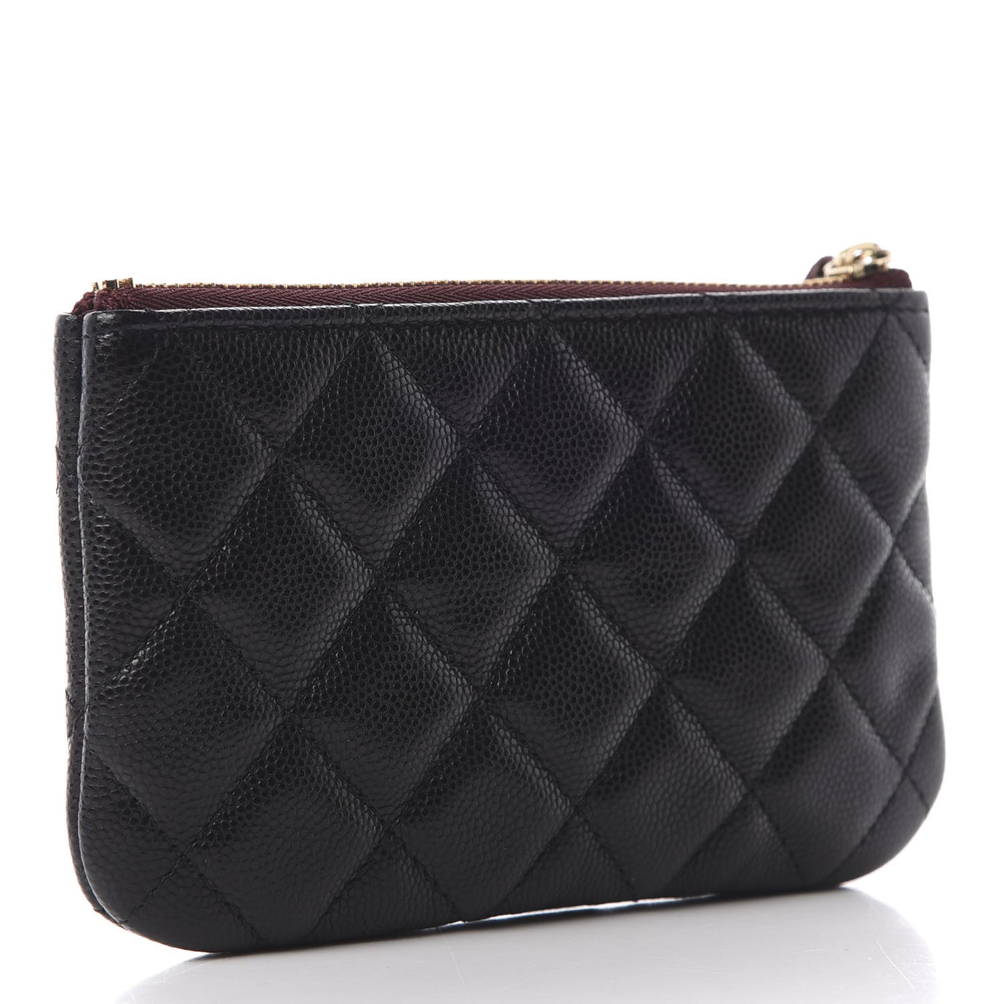 Caviar Quilted Small Cosmetic Case Black