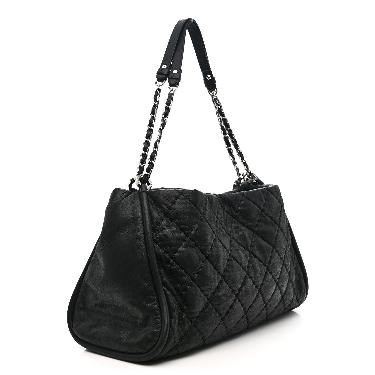 Chanel Iridescent Calfskin Quilted Relax CC Shoulder Bag Black 2 of 13