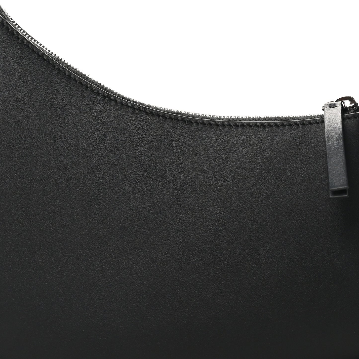 Smooth Calfskin Half Moon Shoulder Bag Black