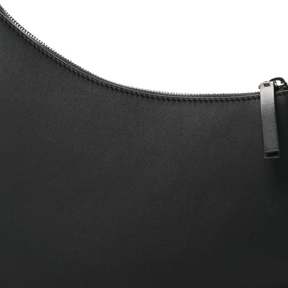 The Row Smooth Calfskin Half Moon Shoulder Bag Black 7 of 9