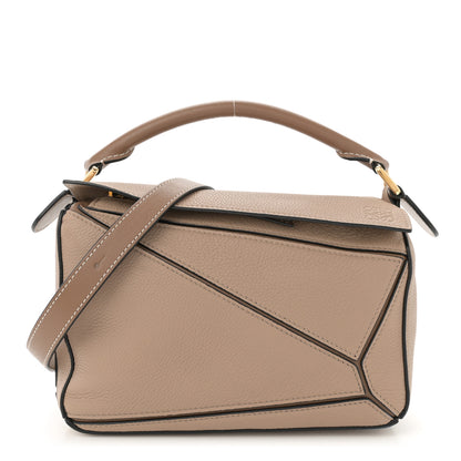 Loewe Grained Calfskin Small Puzzle Bag Sand Mink 1 of 11