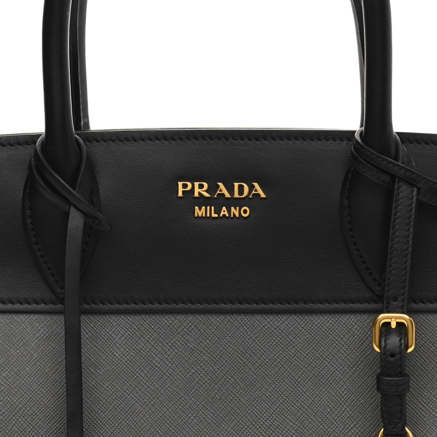 Saffiano City Calf Medium Esplanade Tote Mercurio Black