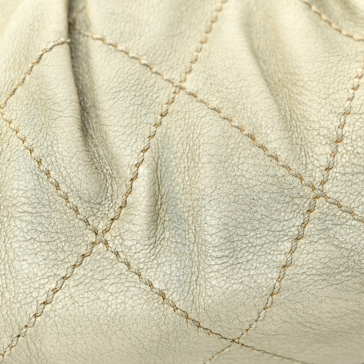 Chanel Metallic Deerskin Stitched Bowler Gold 17 of 17