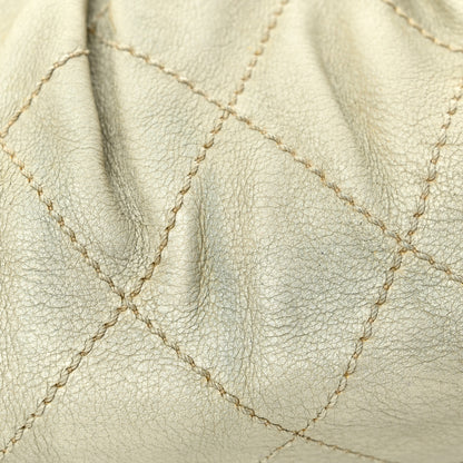 Chanel Metallic Deerskin Stitched Bowler Gold 17 of 17