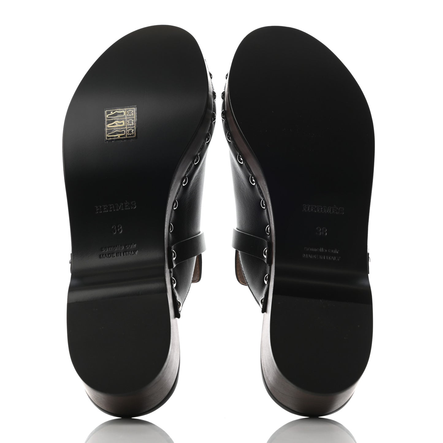 Calfskin Carlotta Mules 38 Black