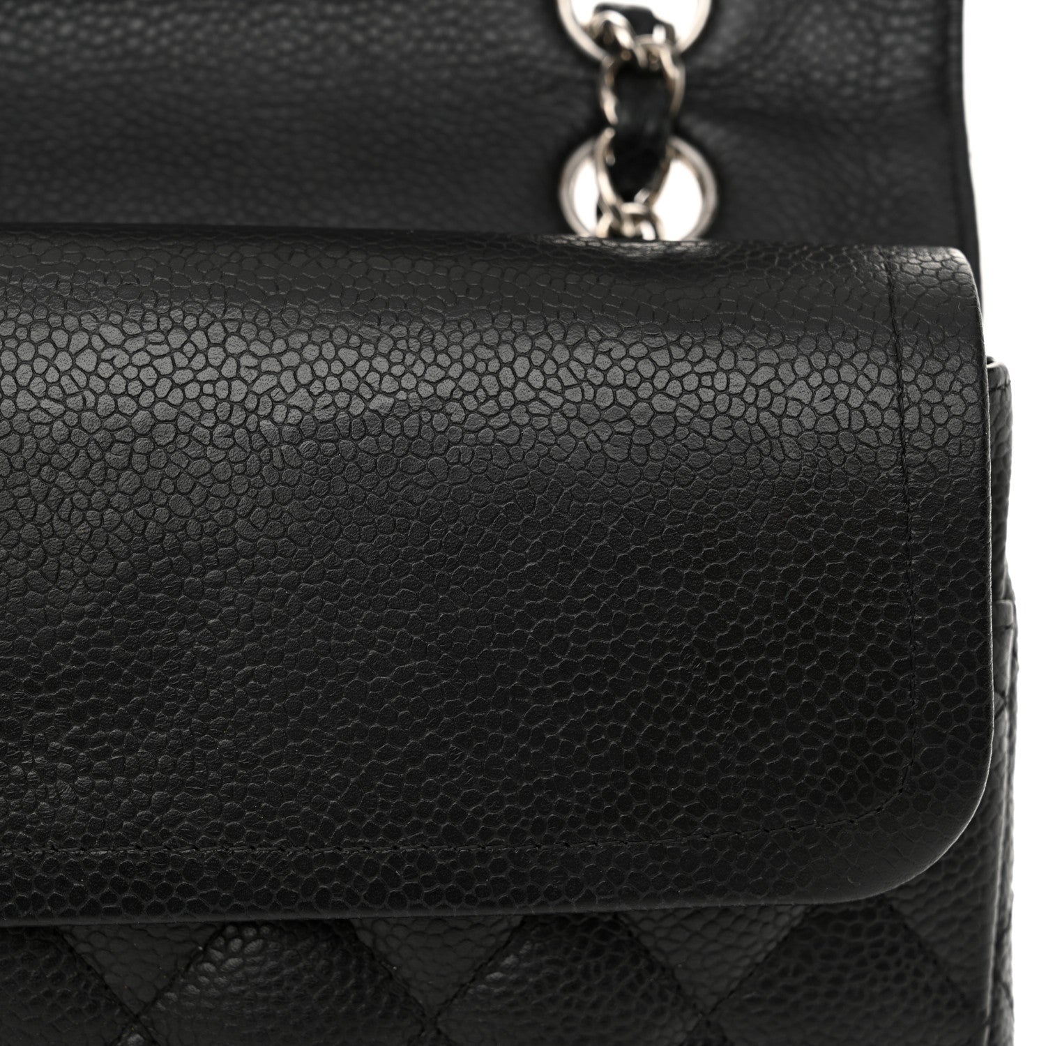 Chanel Caviar Quilted Medium Double Flap Black 12 of 15