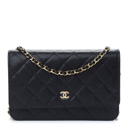 Chanel Caviar Quilted Wallet On Chain WOC Black 1 of 10