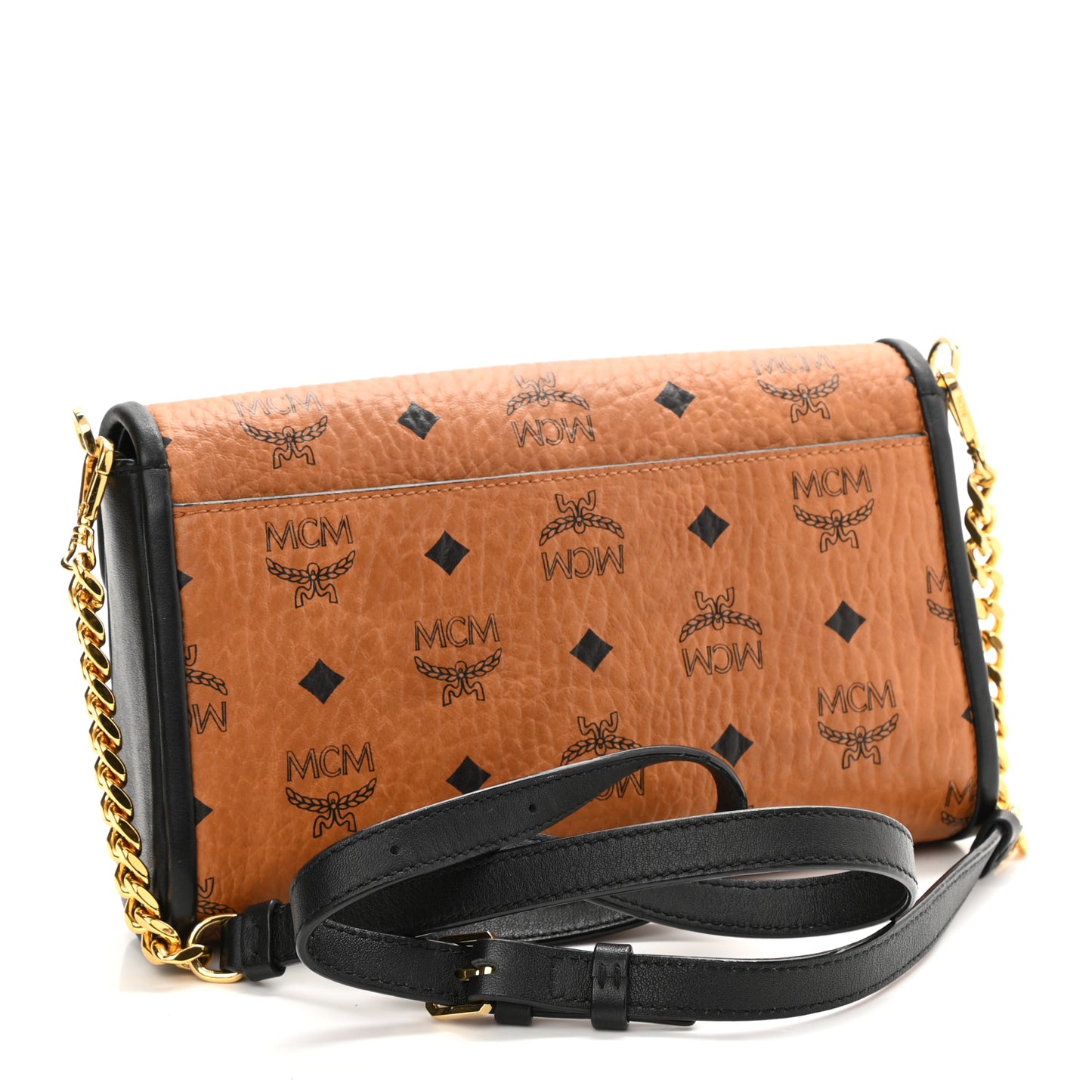 Visetos Millie Wallet On Chain Cognac Black