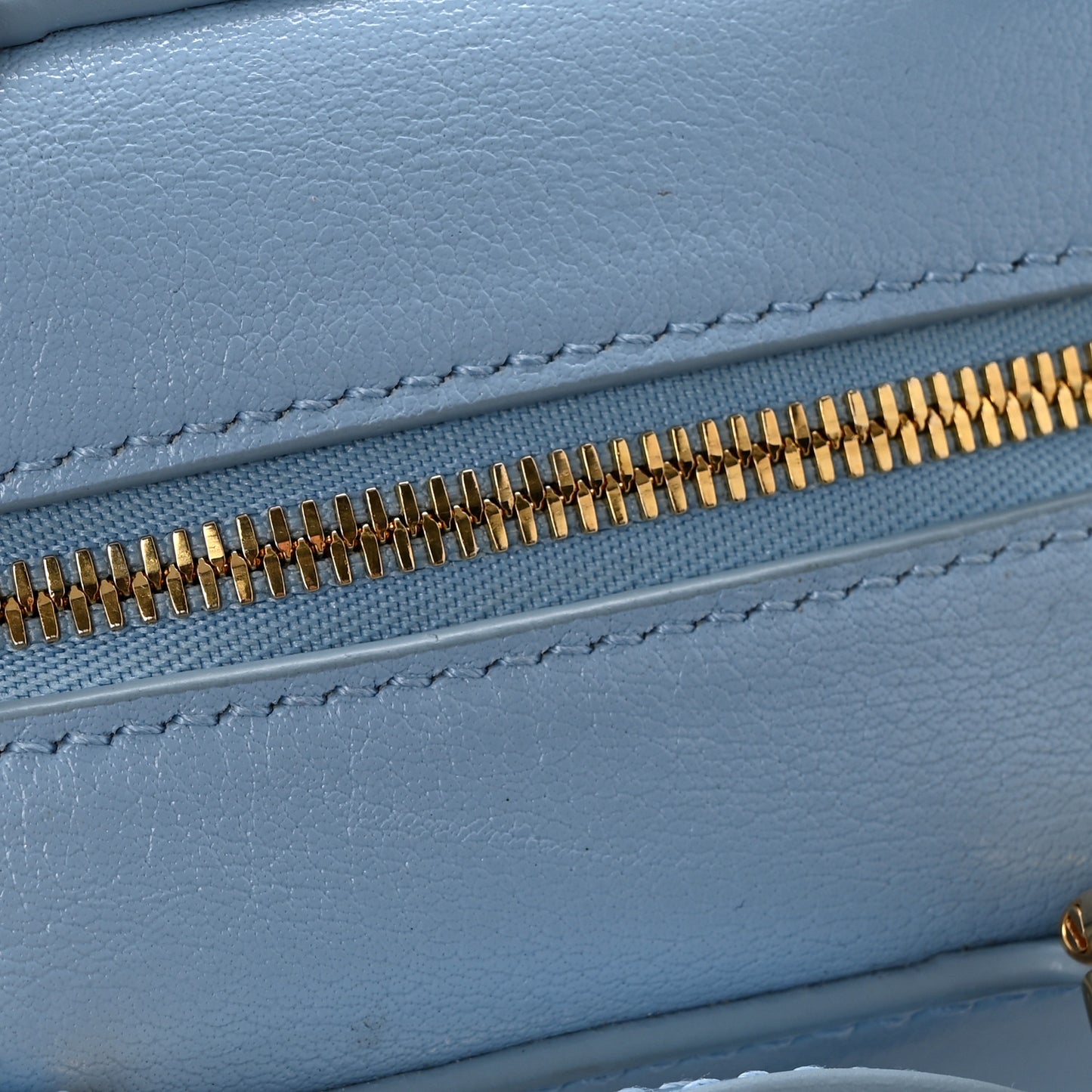 Box Calfskin East West Mini Antigona Light Blue