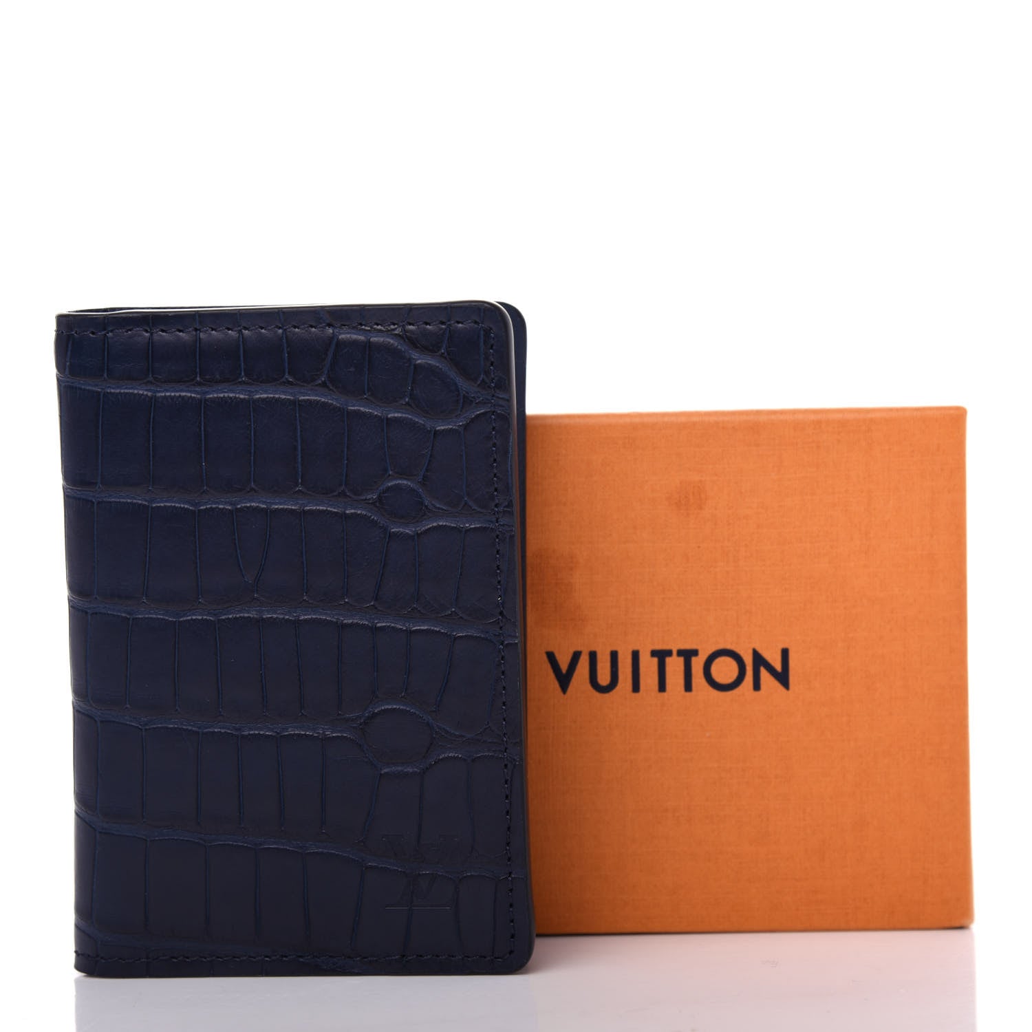 Louis Vuitton Crocodile Pocket Organizer Navy Blue 8 of 8