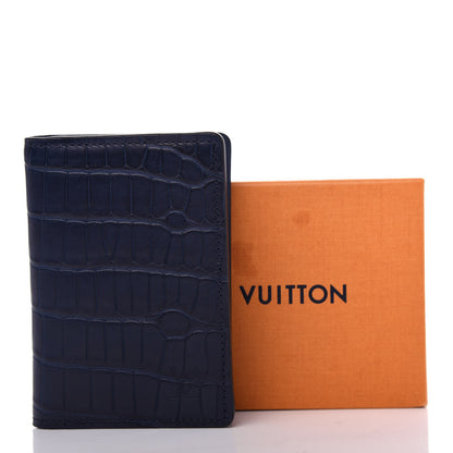 Louis Vuitton Crocodile Pocket Organizer Navy Blue 8 of 8
