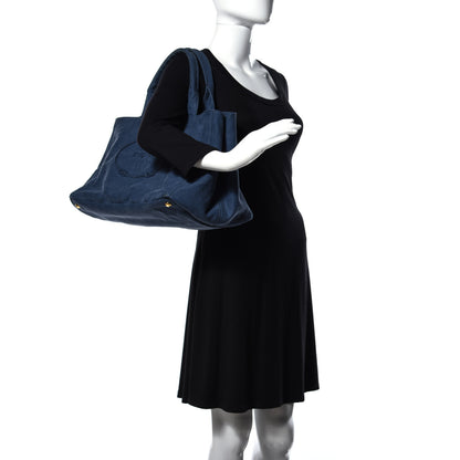 Prada Canvas Canapa Logo Tote Blue 2 of 9