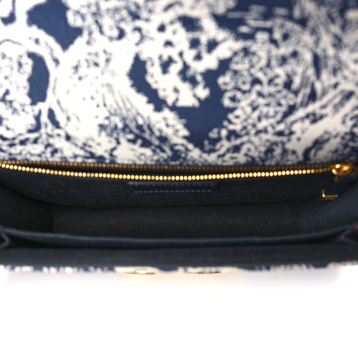 Toile de Jouy Reverse Jacquard 30 Montaigne Flap Bag Blue