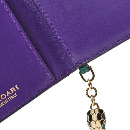Bulgari Serpenti Calfskin Card Case Emerald Green Amethyst 12 of 12