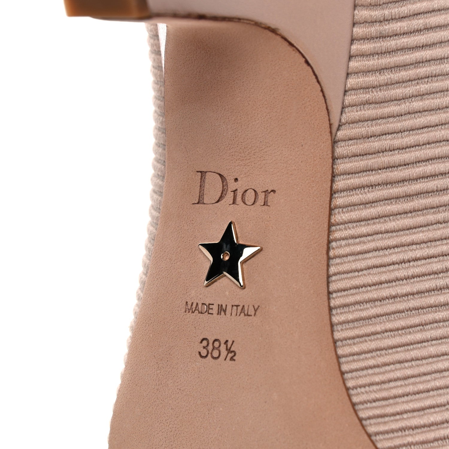 Christian Dior Technical Canvas Ribbon Embroidered J'Adior 65mm Pumps 38.5 Powder Nude 6 of 9