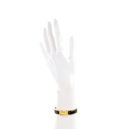 Hermes Enamel Narrow Clic Clac H Bracelet PM Black 2 of 4