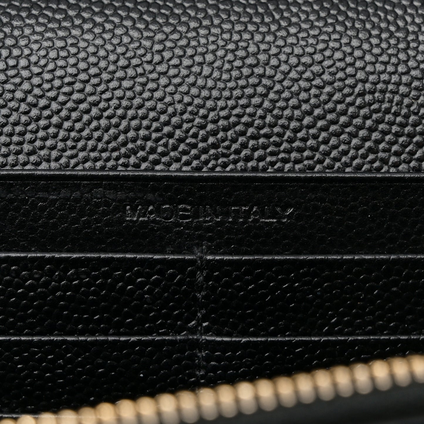 Grain De Poudre Matelasse Chevron Monogram Chain Wallet Black