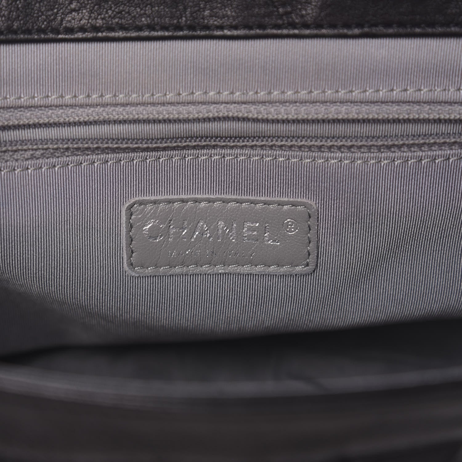 Chanel Crumpled Lambskin Quilted Medium Chain Around Messenger Black 5 of 11