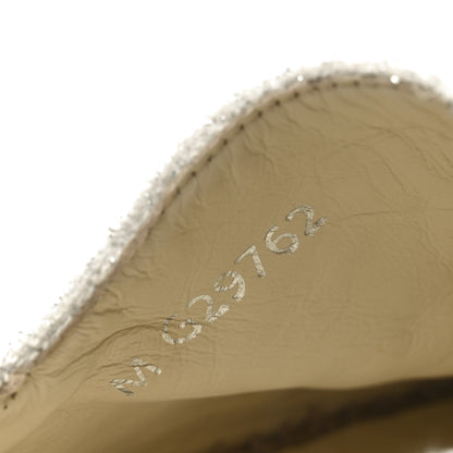 Chanel Terry Cloth CC Espadrilles 41 Silver Black 7 of 8
