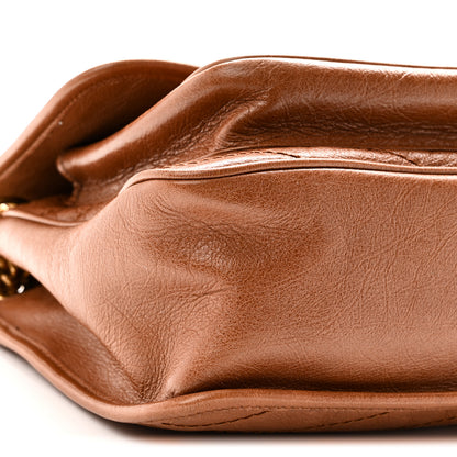 Saint Laurent Crinkled Calfskin Matelasse Monogram Medium Niki Chain Satchel Caramel 9 of 10