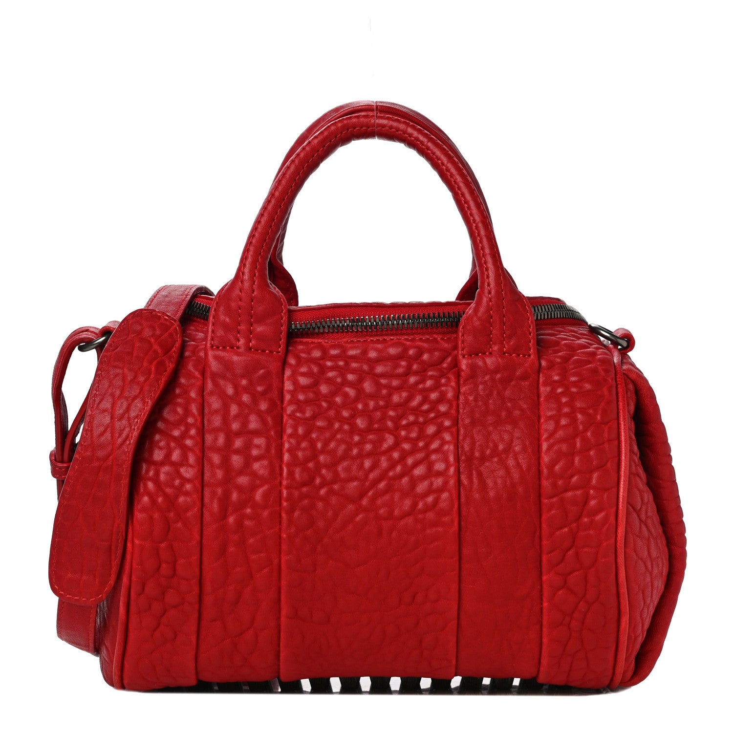 Alexander Wang Pebbled Lambskin Rockie Red Gunmetal Hardware 1 of 8