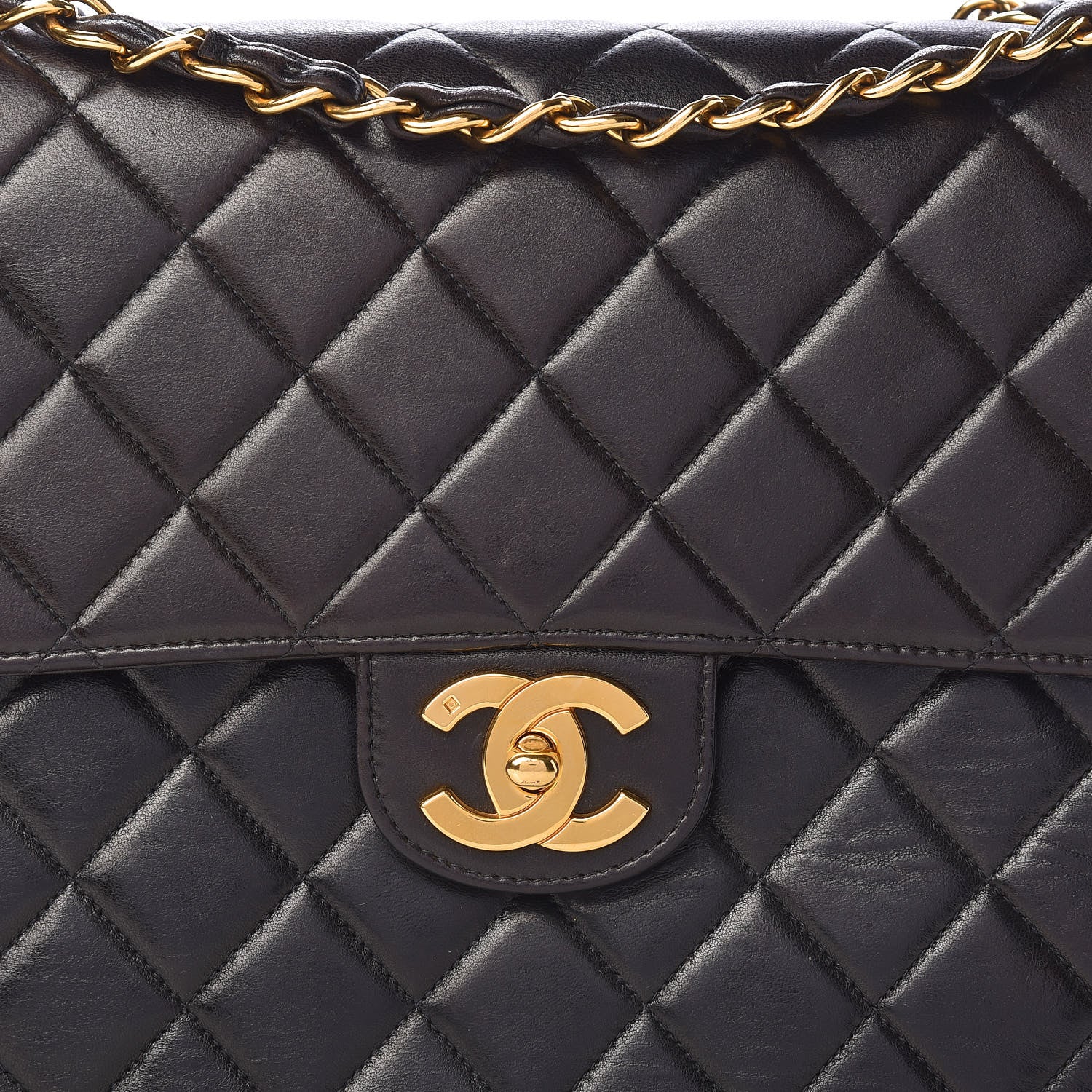 Chanel Lambskin Quilted Jumbo Single Flap Black 20 of 20