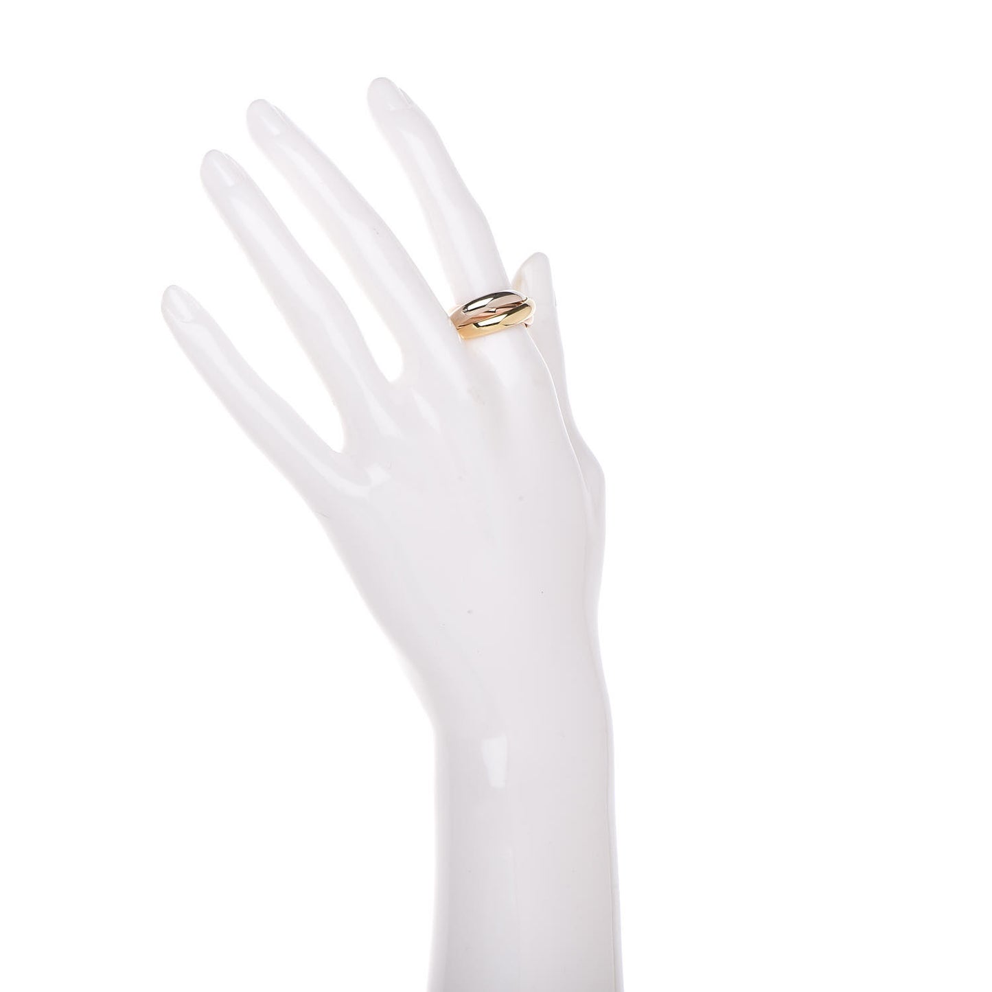 18K Pink Yellow White Gold Classic Trinity Ring 53 6.25