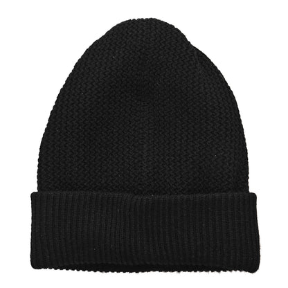 Chanel Cashmere Sequin Logo Beanie Hat Black Gold 3 of 6
