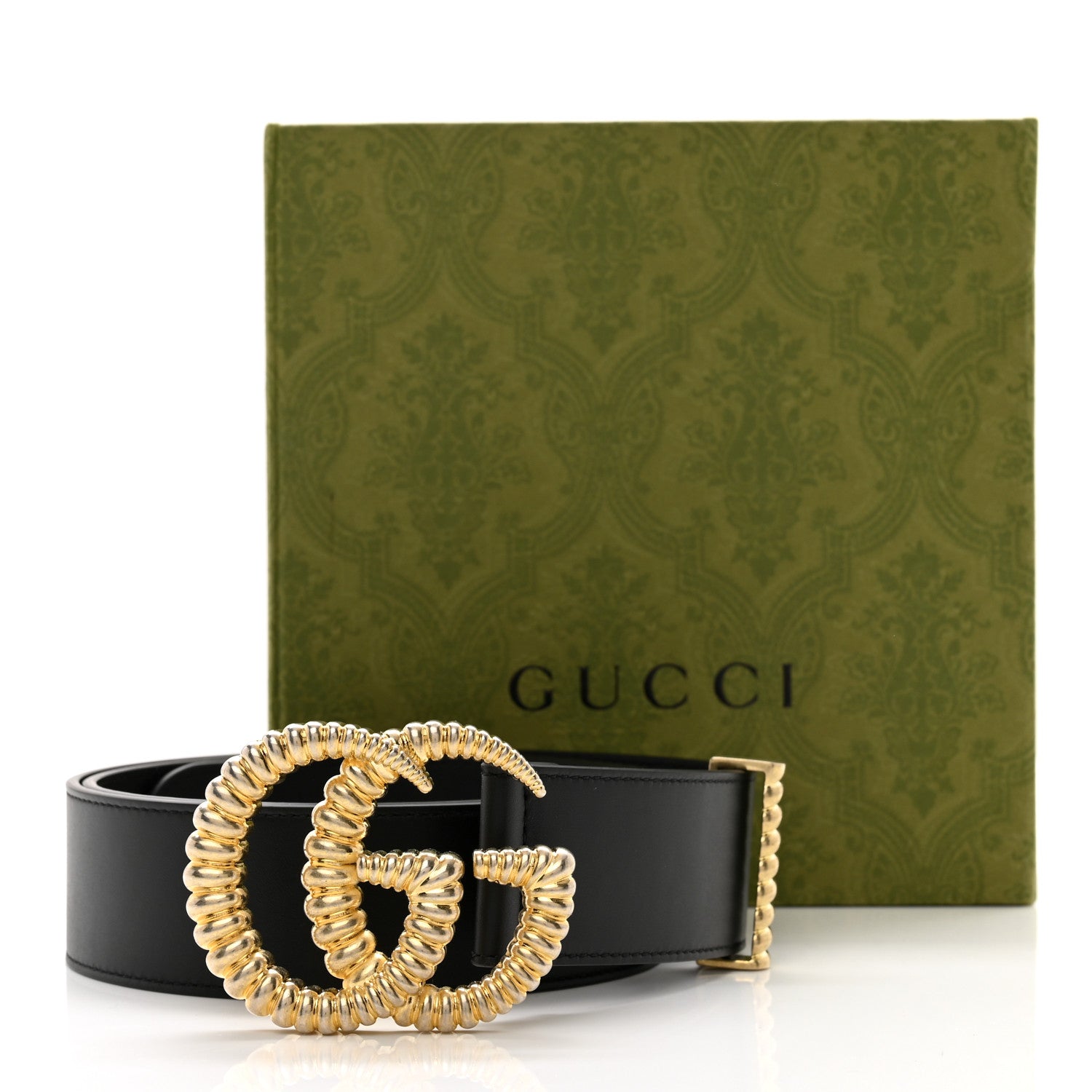 Gucci Moon Calfskin Torchon Double G 40mm Belt 95 38 Black 6 of 6