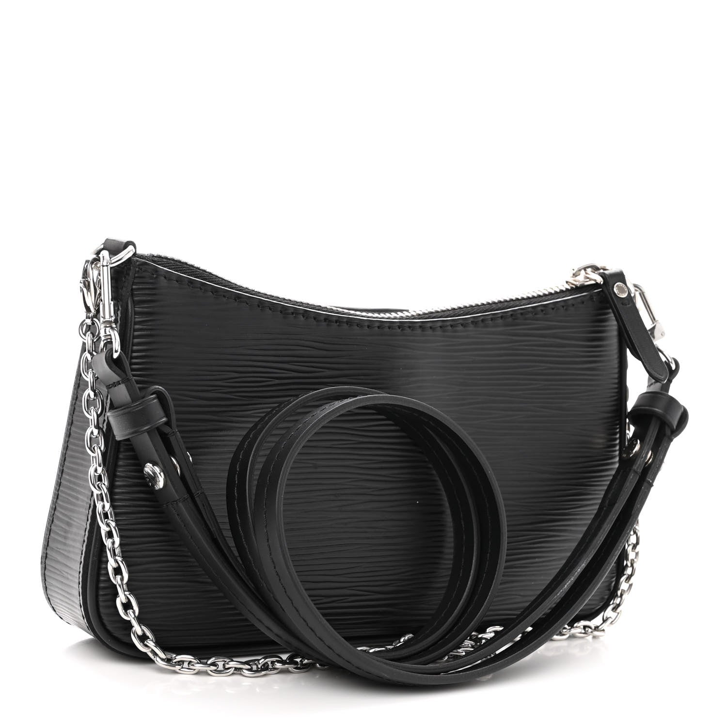 Louis Vuitton Epi Easy Pouch On Strap Black 3 of 9