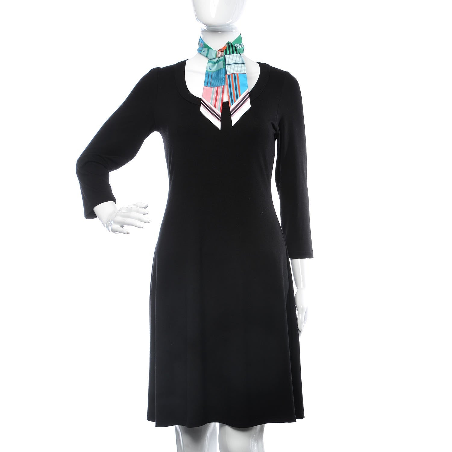 Hermes Silk Couvertures Nouvelles Twilly Blanc Vert Orange 2 of 6