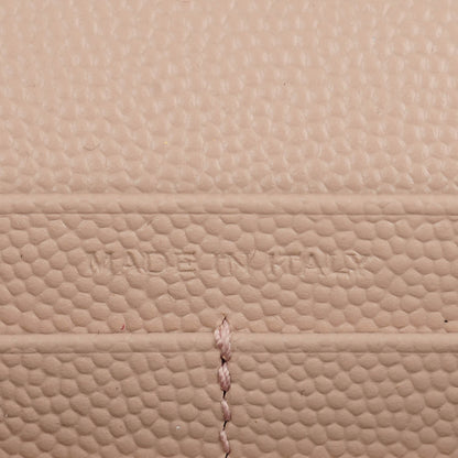 Saint Laurent Grain De Poudre Matelasse Chevron Monogram Chain Wallet Rose Antic 7 of 7