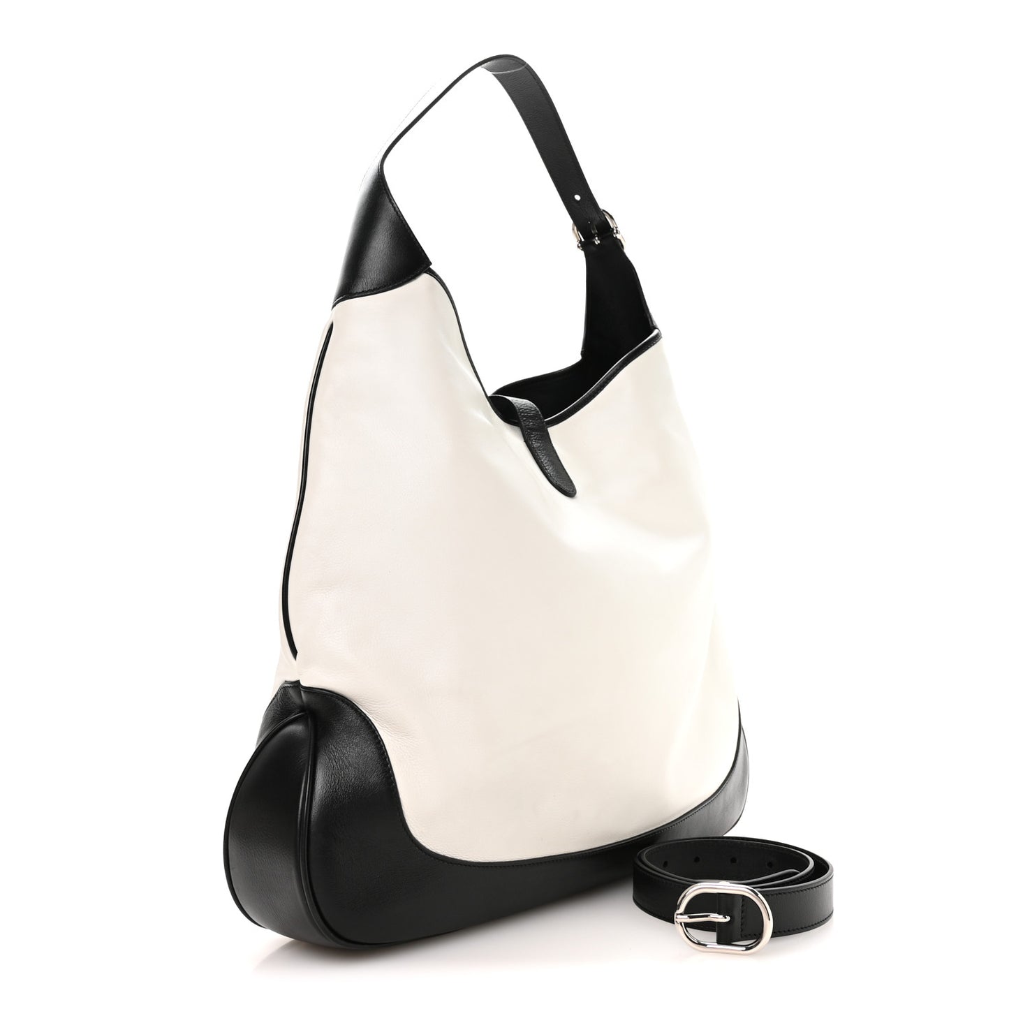 Calfskin Large Jackie 1961 Shoulder Bag Black White