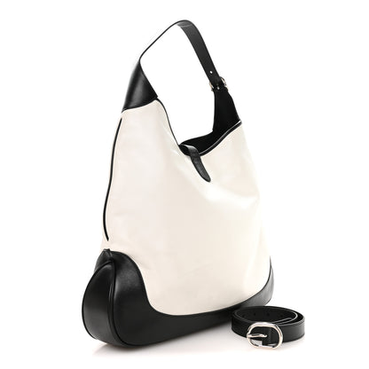 Gucci Calfskin Large Jackie 1961 Shoulder Bag Black White 3 of 10