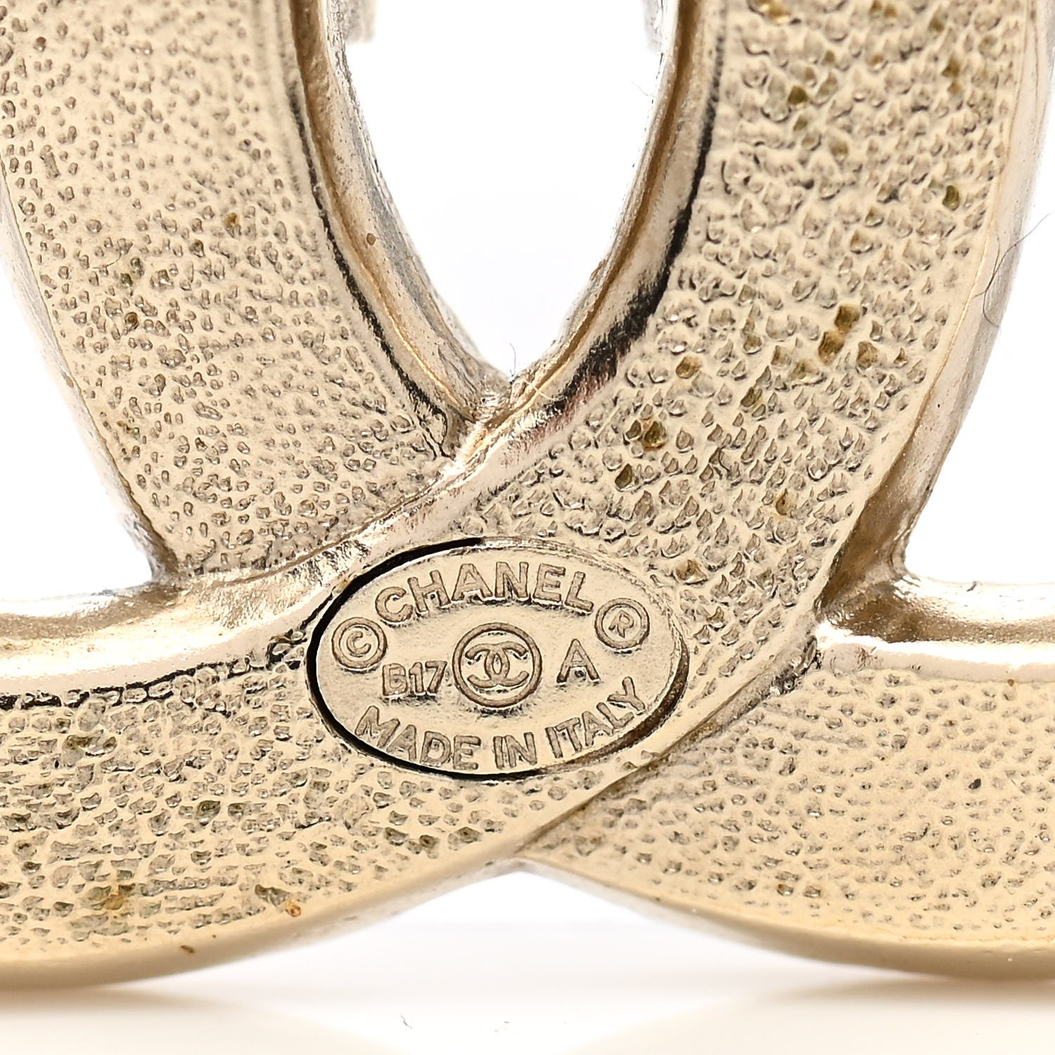Chanel Baguette Crystal CC Brooch Light Gold 4 of 5