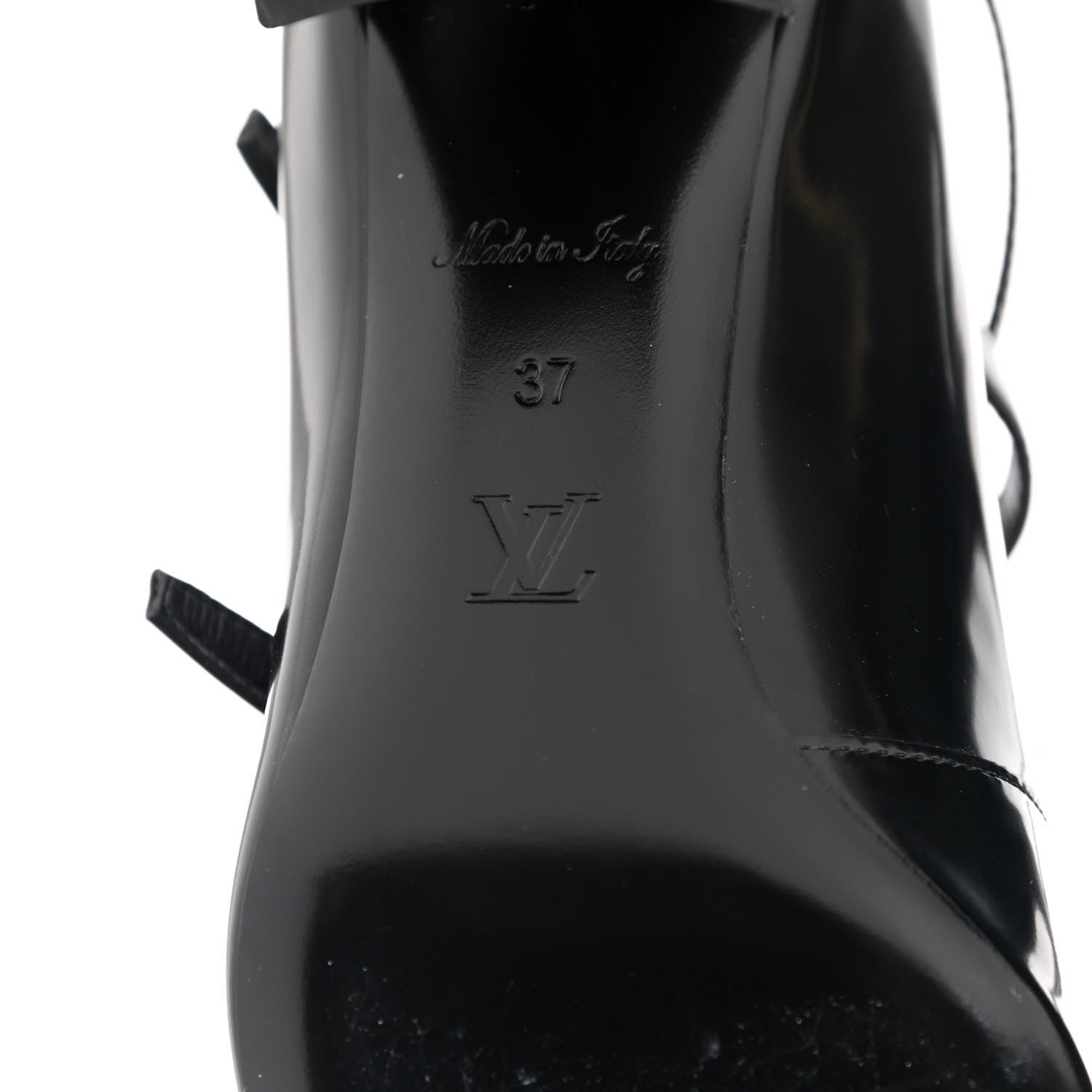 Louis Vuitton Glazed Calfskin Bliss Multistrap Pumps 37 Black 6 of 8
