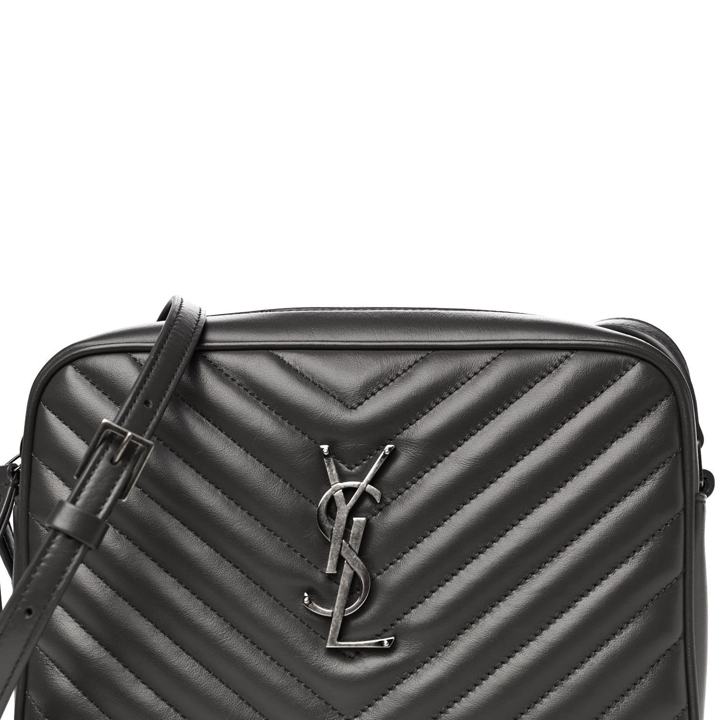 Calfskin Matelasse Monogram Lou Camera Bag Asphalt