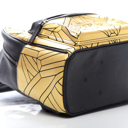 MCM Metallic Calfskin Small Bionic Backpack Gold 5 of 10