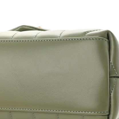 Saint Laurent Calfskin Y Quilted Monogram Small Loulou Chain Satchel Light Sage 11 of 13