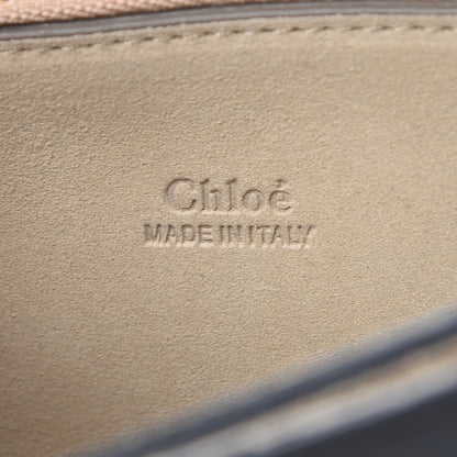 Chloe Calfskin Suede Studded Medium Faye Shoulder Bag Black 7 of 8