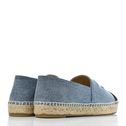 Chanel Denim CC Espadrilles 39 Blue Black 4 of 9
