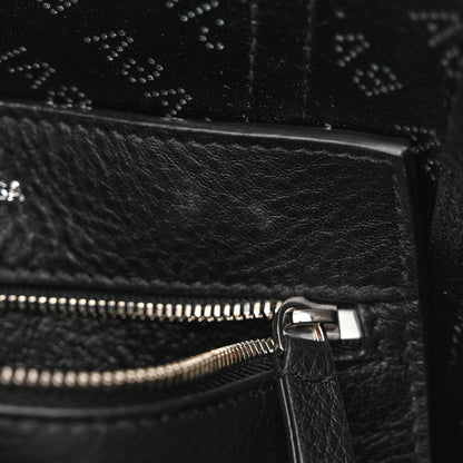 Balenciaga Smooth Calfskin Logo Perforated XXS Everyday Tote Black 9 of 12