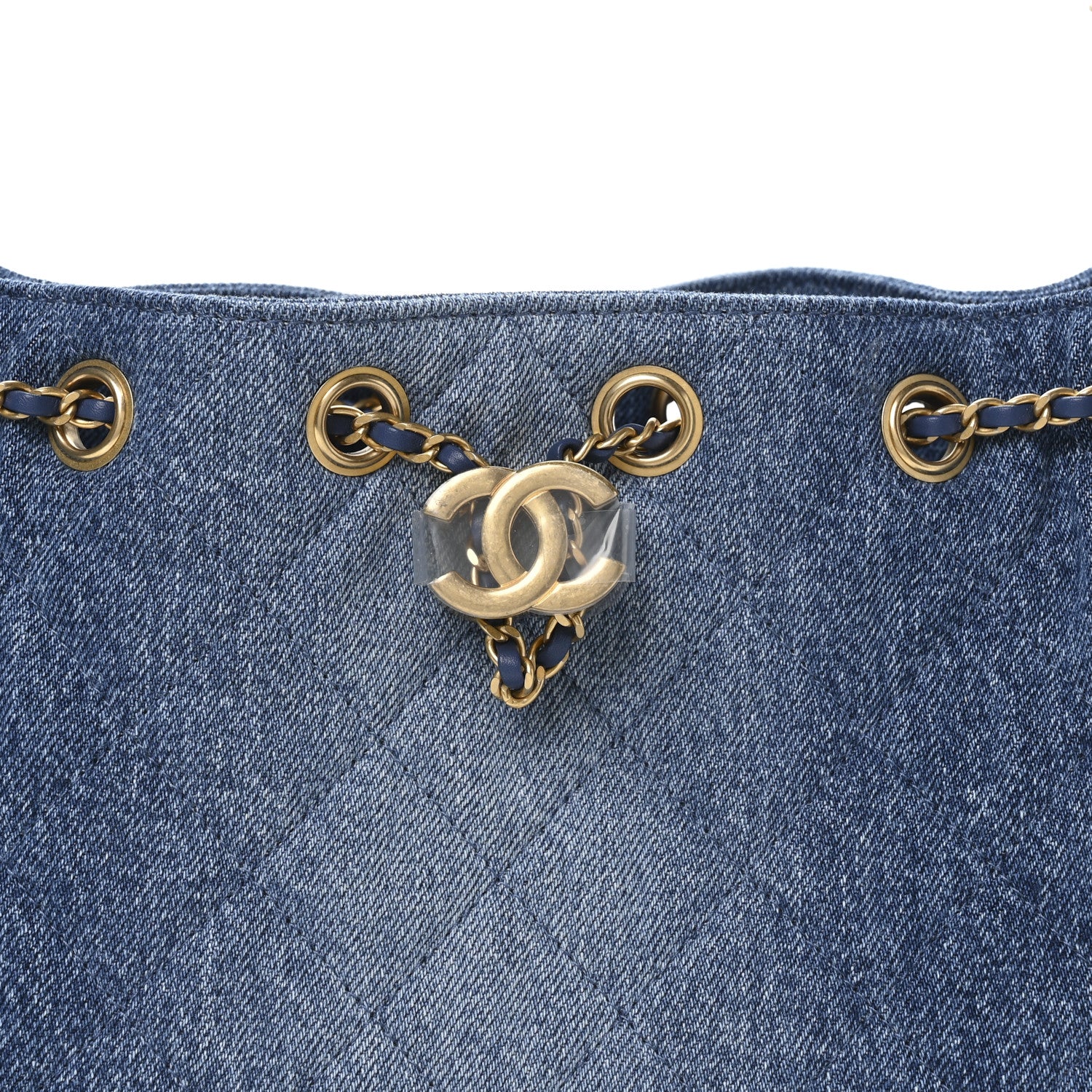 Chanel Washed Denim Quilted Mini Chanel 25 Handbag Blue 15 of 22