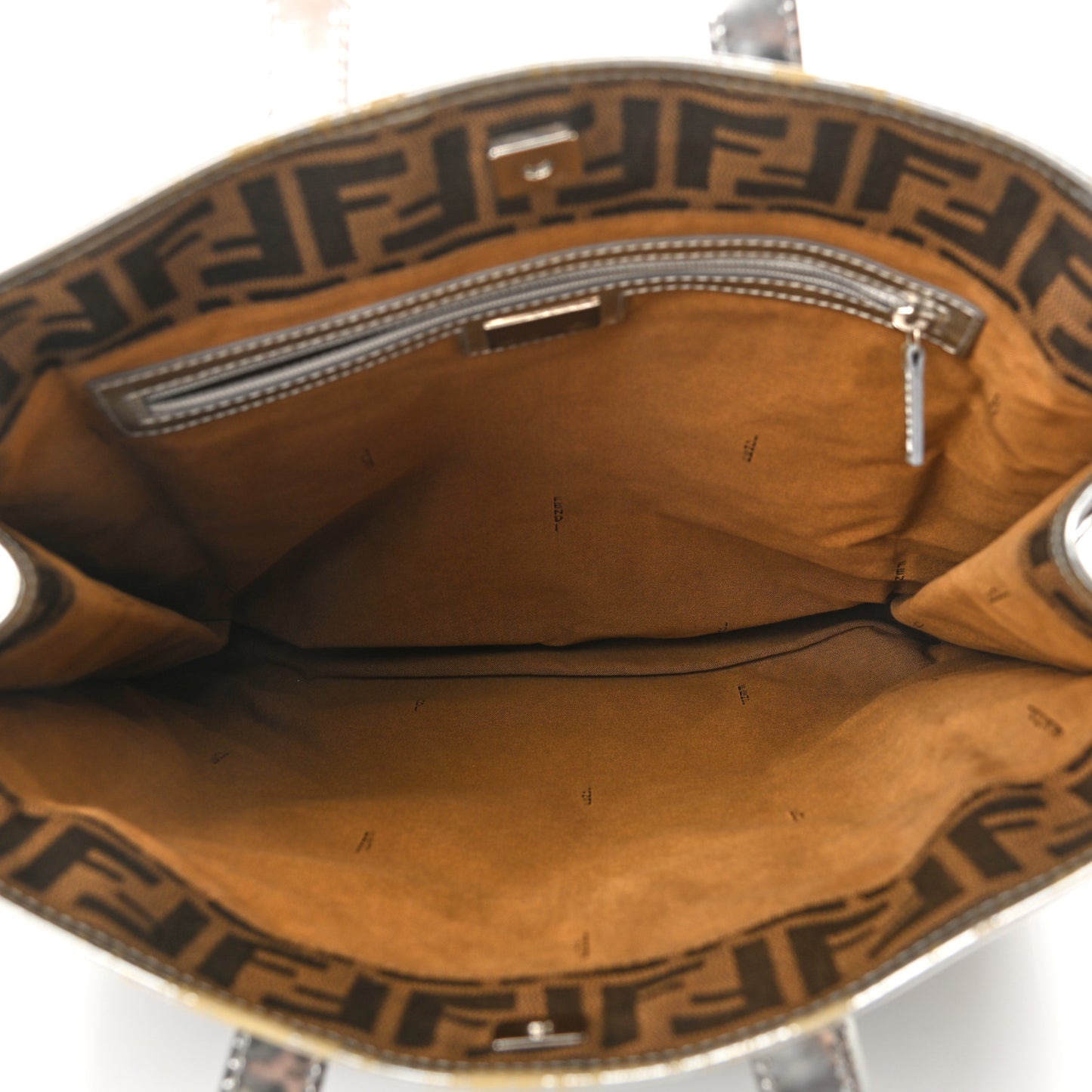 Zucca Shopper Tote Tobacco Argento