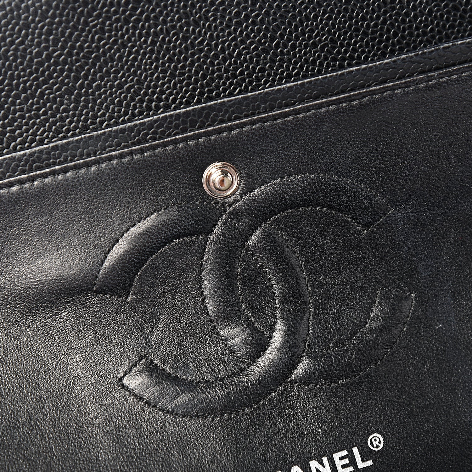 Chanel Caviar Quilted Medium Double Flap Black 7 of 10